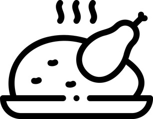 roasted chicken Illustration on a white background     