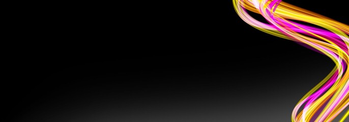Horizontal abstract Web Banner design header with line light and black background for website design social media cover ads banner flyer invitation