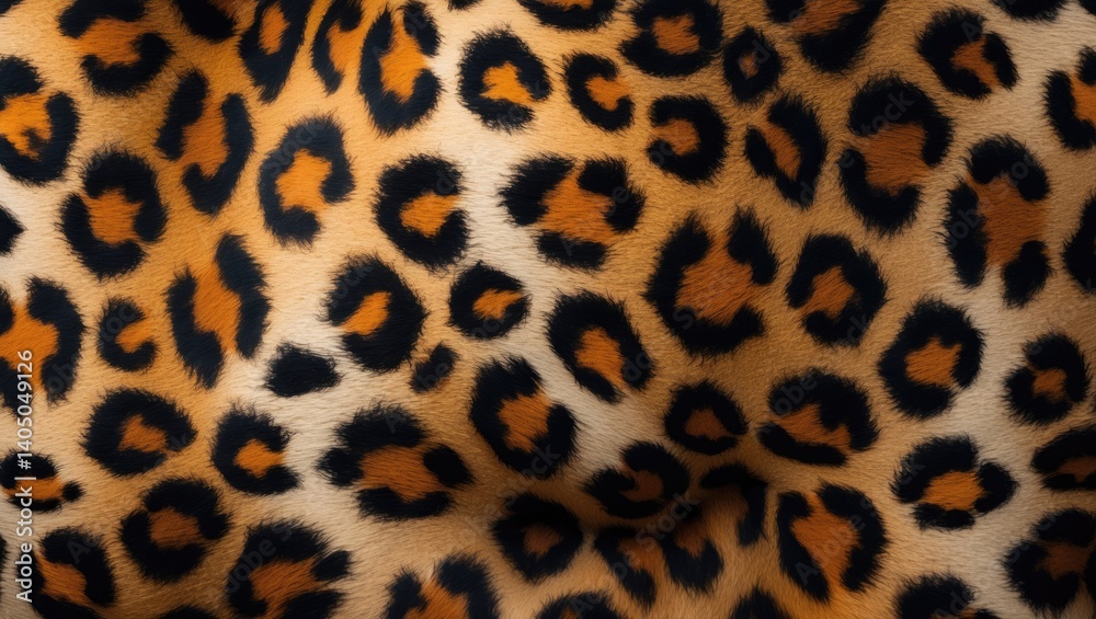 Wall mural luxury background with leopard print. animal texture. fur of snow. spots.
