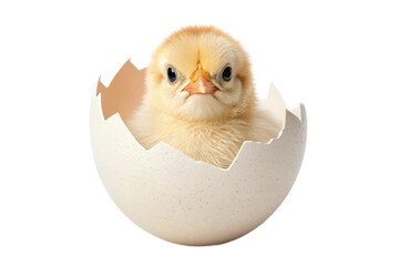 Newborn chick emerging from egg showcasing the miracle of life in nature's cycle