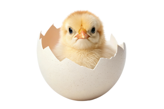 Newborn chick emerging from egg showcasing the miracle of life in nature's cycle