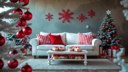 Bright and airy living area featuring wall decorations