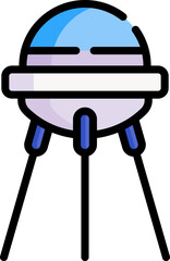 satellite Illustration on a white background    