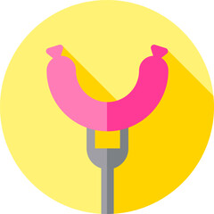 sausage Illustration on a white background     