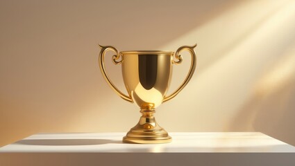 golden cup set on a white surface