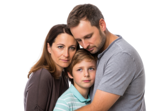 Family bond captured in heartfelt embrace showcasing love and connection during heartfelt moments in a warm setting