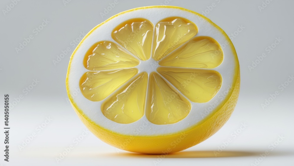 Aufkleber Clipping Path of Isolated Lemon Slice on Background