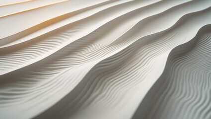 Obraz premium Soft, rhythmic, and serene vibe emanates from gentle waves of embossed paper texture