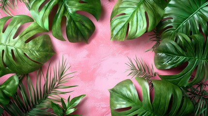 Monstera deliciosa leaves