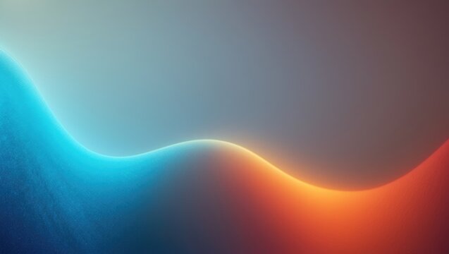 Grainy wave background in color gradient with abstract design and black space for text