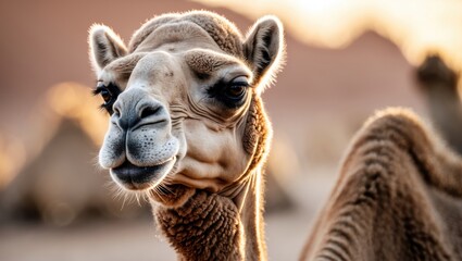 Fototapeta premium Portrait of a Camel from the Festival