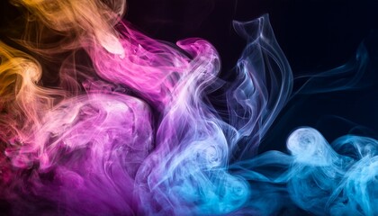 Fototapeta premium Smoke in neon light abstract background
