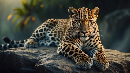 Fototapeta premium Ceylon leopard close-up portrait