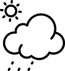 Cloud Temperature Vector Icon Stock Illustration