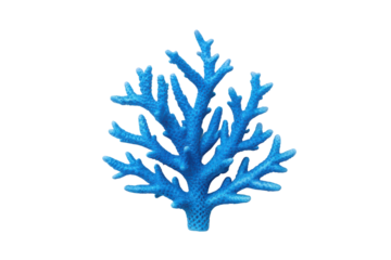Bright blue coral formation suitable for marine decor and ocean-themed design projects