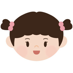 양갈래 여자 아이