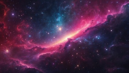 Naklejka premium A nebula-filled starry sky.