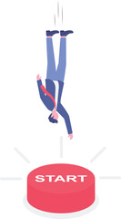 Social media illustration, business concept, web design

