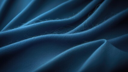 Fototapeta premium A tranquil stretch of textured blue felt forms a serene, minimalist setting