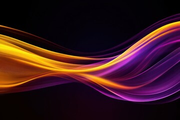 Obraz premium Yellow purple vibrant grainy banner background abstract color flow wave dark noise texture cover poster design copy space