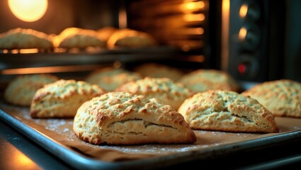 An oven-baked homemade scone