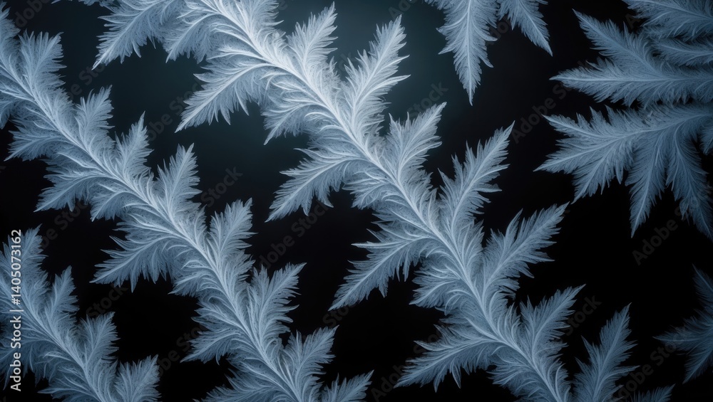 Aufkleber frost patterns on glass surface