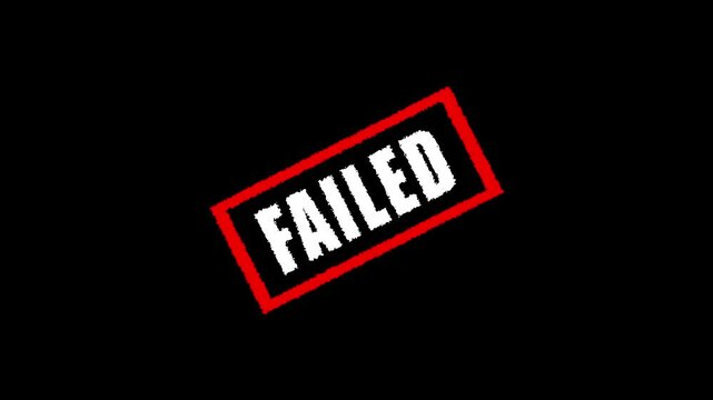 Fail" word seal stamp. Green screen, chromakey, Failed rubber stamp. Red failed rubber stamp seal, Grunge red "Fail" word seal stamp. Transparency embedded