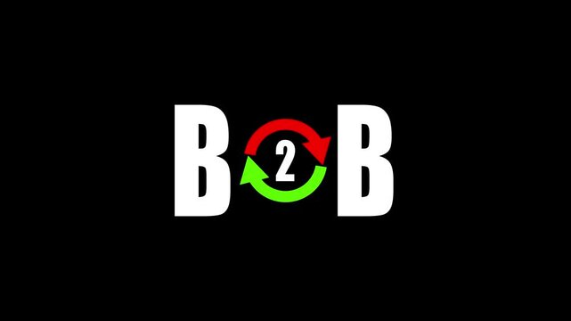 B2B Business to business Successful business ,businessmens enter into agreement. Marketing strategy, commerce. Modern flat cartoon style.B2B, B2C and B2G business vector icons. B2B letters l