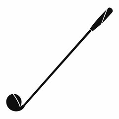 Golf club vector silhouette black on white background