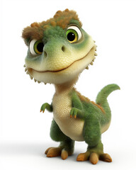 Cute and Adorable Baby Dinosaur Smiling and Happy