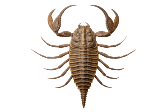 Exploring the unique features of a prehistoric creature with distinctive claws and segmented body
