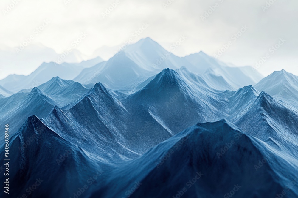 Aufkleber muscle surface resembling a stylized mountain landscape with peaks and valleys evokes a metaphor for
