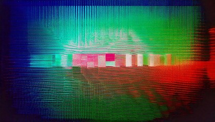 Retro CRT TV Screen Texture with Classic Signal Interference Glitch

