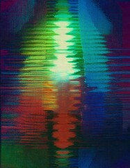 Retro CRT TV Screen Texture with Classic Signal Interference Glitch

