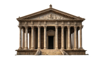 Obraz premium Ancient temple architecture showcasing classical design and historical significance for educational purposes