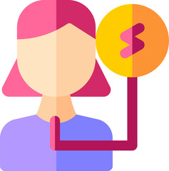 sore throat Illustration on a white background     