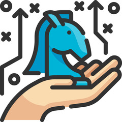 strategy (2) Illustration on a white background     