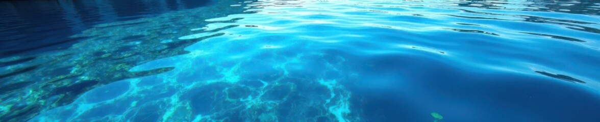 Deep blue lake, intricate water surface detail, texture, image