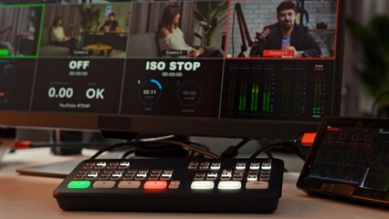Professional Video Production Control Room Setup and Equipment