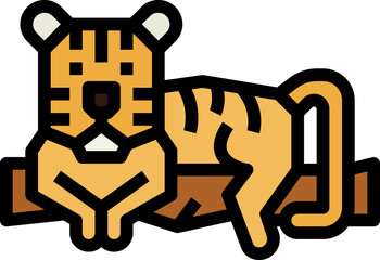 tiger Illustration on a white background   