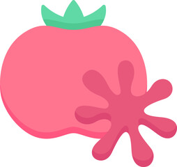 tomatina Illustration on a white background    