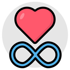 Modern design icon of infinity love