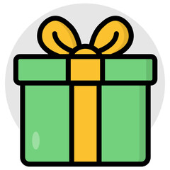 An icon design of gift box