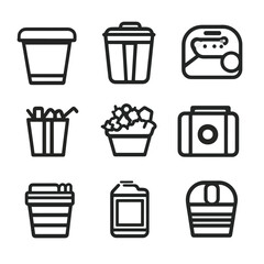 2D Movie Line Icons