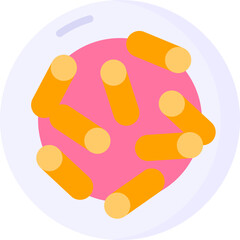 tteokbokki Illustration on a white background   