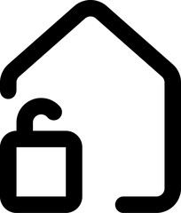 unlocked Illustration on a white background   