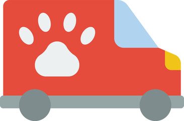 van Illustration on a white background    