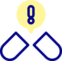 warning Illustration on a white background   