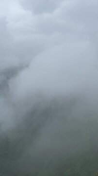 Ghatghar Dam seen from Shipnur mountain, Western Ghats of India