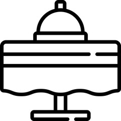 wedding dinner Illustration on a white background     